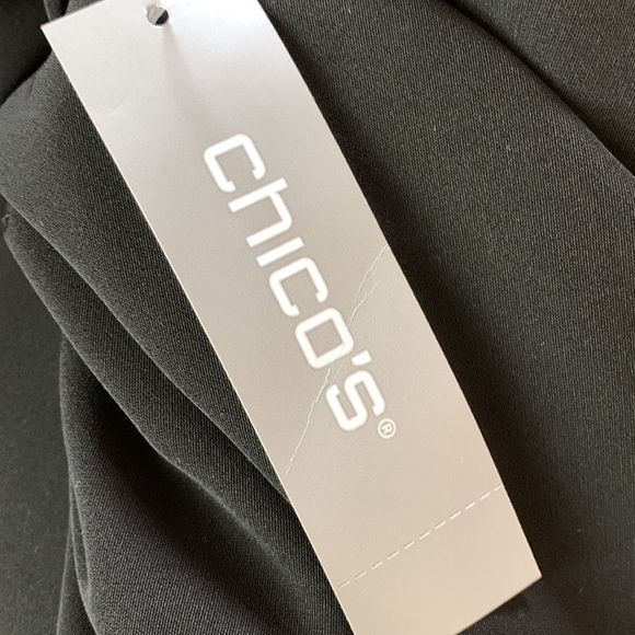 NWT Chico’s Women’s Black Long Sleeve Dress Size 1 Regular Sizing 8 or Medium - Picture 6 of 7
